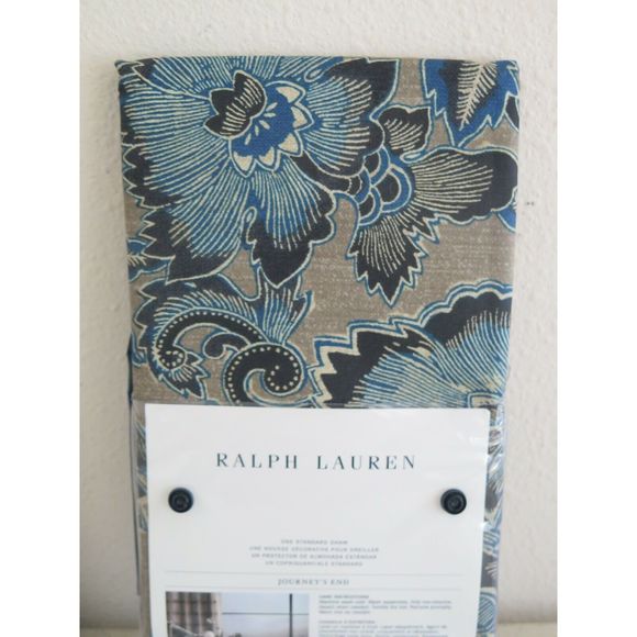 RALPH LAUREN JOURNEYS END RAINEY FLORAL NAVY 1pc STANDARD PILLOW SHAM NIP $130 - Picture 6 of 7